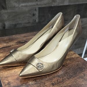 Coach Gold Metallic Heels with Stiletto